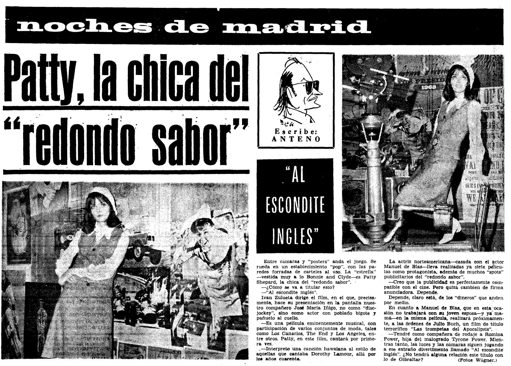 Rodaje de 'Un, dos, tres... al escondite inglés' en el diario Madrid (1968)